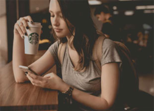 Girl in Starbucks